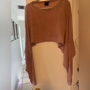 Urban outfitters oversized long sleeved crop top